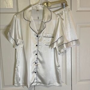 KCW Two-piece Pajama Set, Women’s Large, White